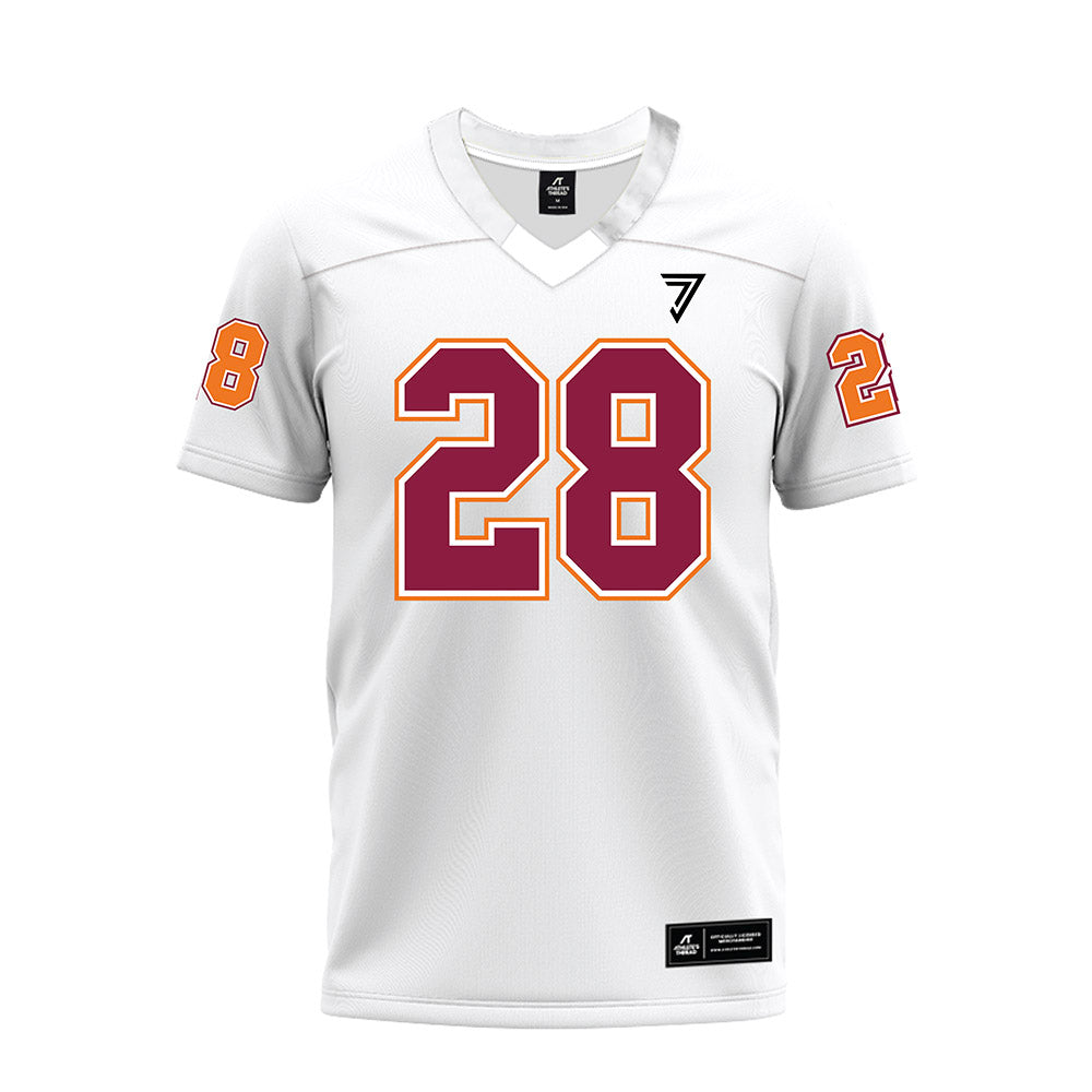 Virginia Tech - NCAA Football : Knahlij Harrell - White Premium Football Jersey-0