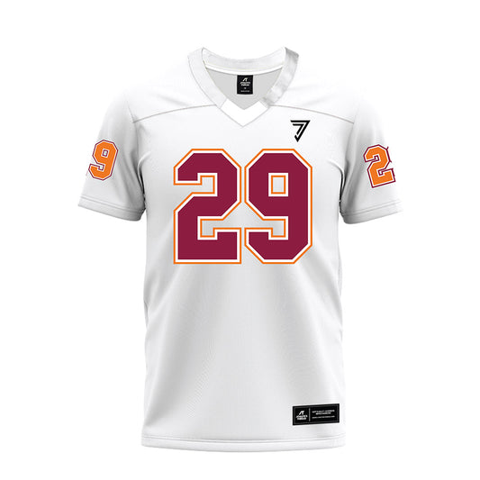 Virginia Tech - NCAA Football : Jahmari DeLoatch - White Premium Football Jersey-0