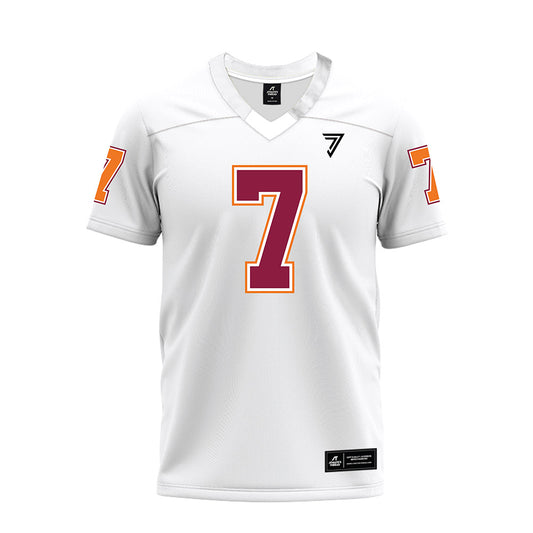 Virginia Tech - NCAA Football : Chanz Wiggins - White Premium Football Jersey