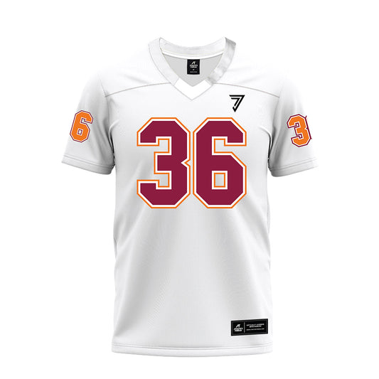 Virginia Tech - NCAA Football : Brody Jones - White Premium Football Jersey-0