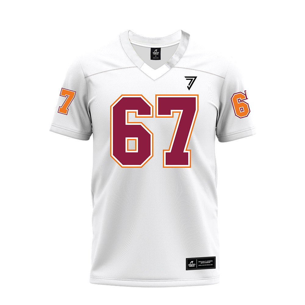 Virginia Tech - NCAA Football : Hannes Hammer - White Premium Football Jersey-0