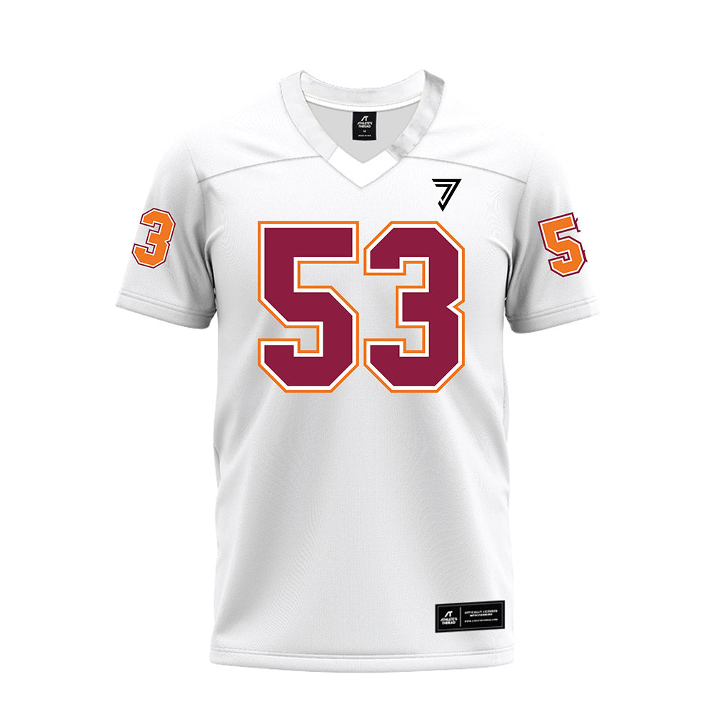 Virginia Tech - NCAA Football : Tommy Ricard - White Premium Football Jersey-0