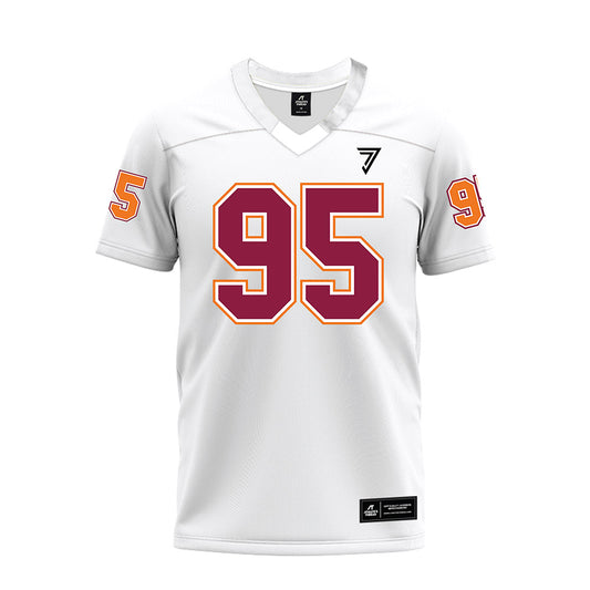 Virginia Tech - NCAA Football : Jahzari Priester - White Premium Football Jersey-0