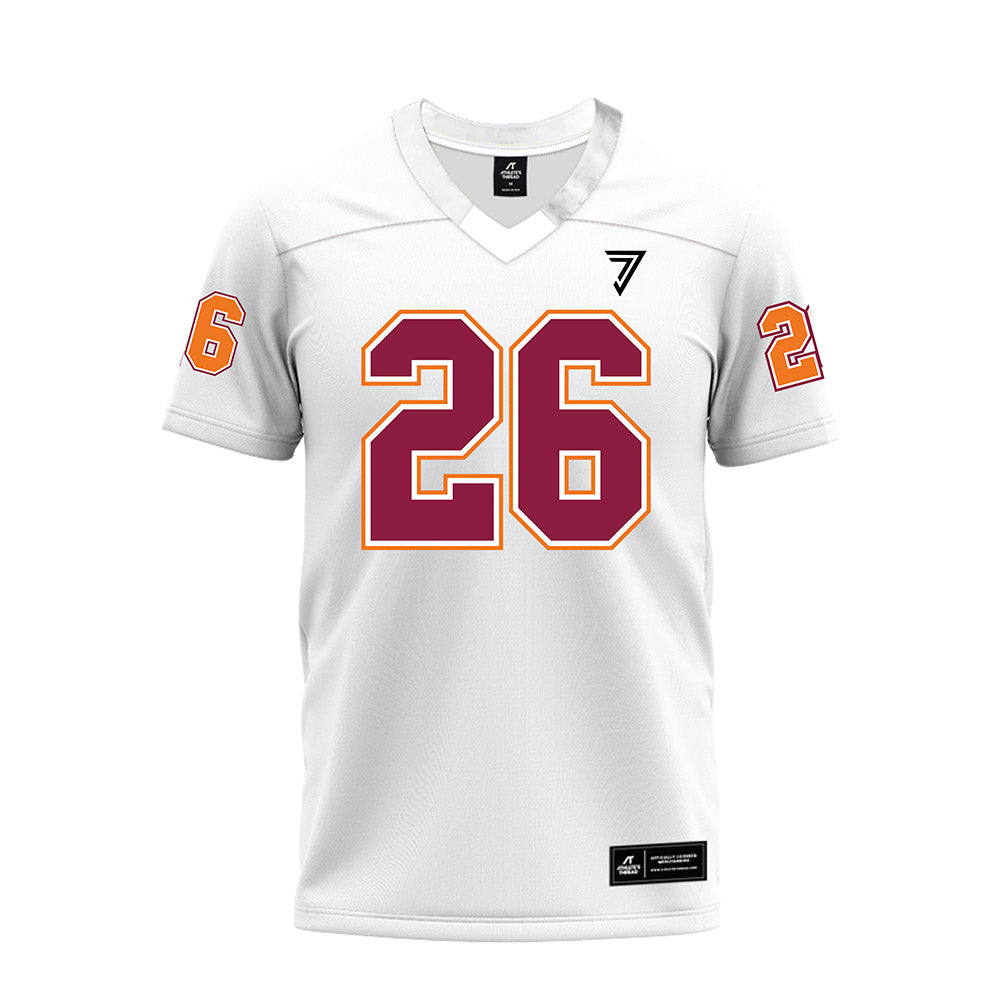 Virginia Tech - NCAA Football : Antwone Santiago - White Premium Football Jersey-0