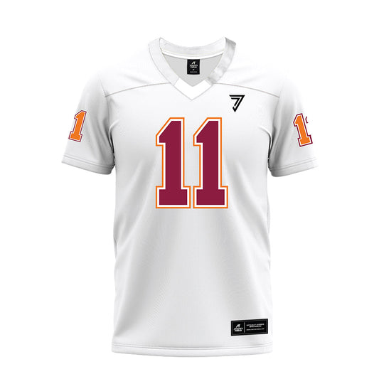 Virginia Tech - NCAA Football : Isaiah Spencer - White Premium Football Jersey-0