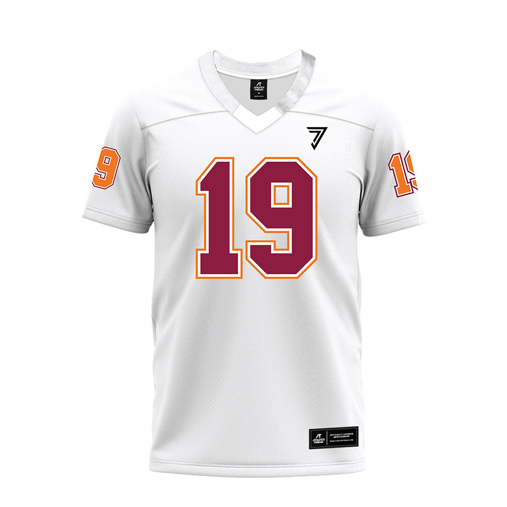 Virginia Tech - NCAA Football : Garret Rangel - White Premium Football Jersey-0