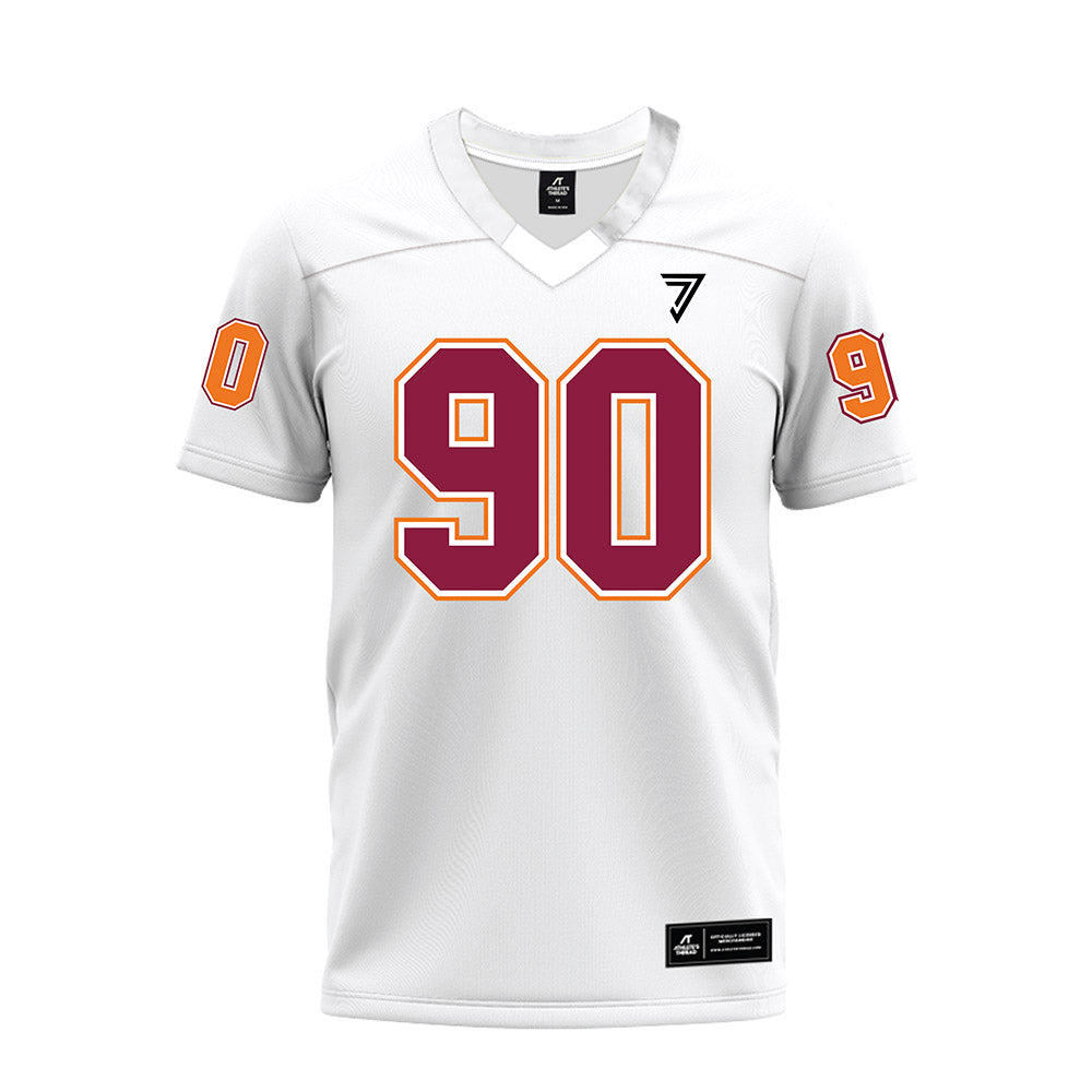 Virginia Tech - NCAA Football : Andrew Hanchuck - White Premium Football Jersey-0