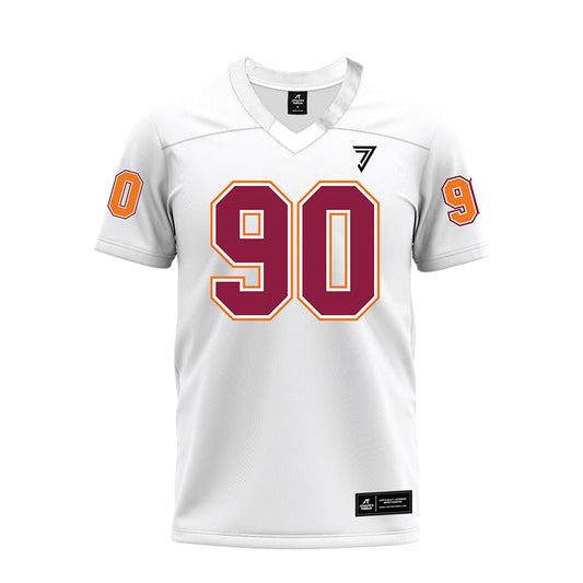 Virginia Tech - NCAA Football : Andrew Hanchuck - White Premium Football Jersey-0