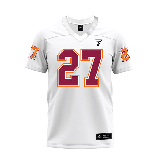 Virginia Tech - NCAA Football : Marcellous Hawkins - White Premium Football Jersey-0