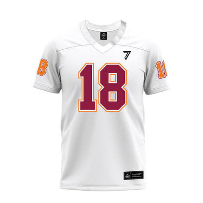Virginia Tech - NCAA Football : William Watson - White Premium Football Jersey-0