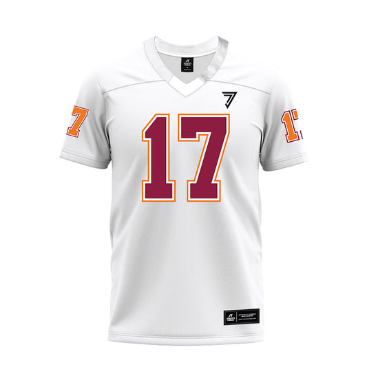 Virginia Tech - NCAA Football : Tyson Flowers - White Premium Football Jersey-0