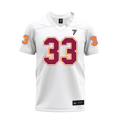 Virginia Tech - NCAA Football : Ben Bell - White Premium Football Jersey-0