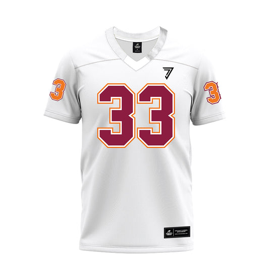 Virginia Tech - NCAA Football : Ben Bell - White Premium Football Jersey-0