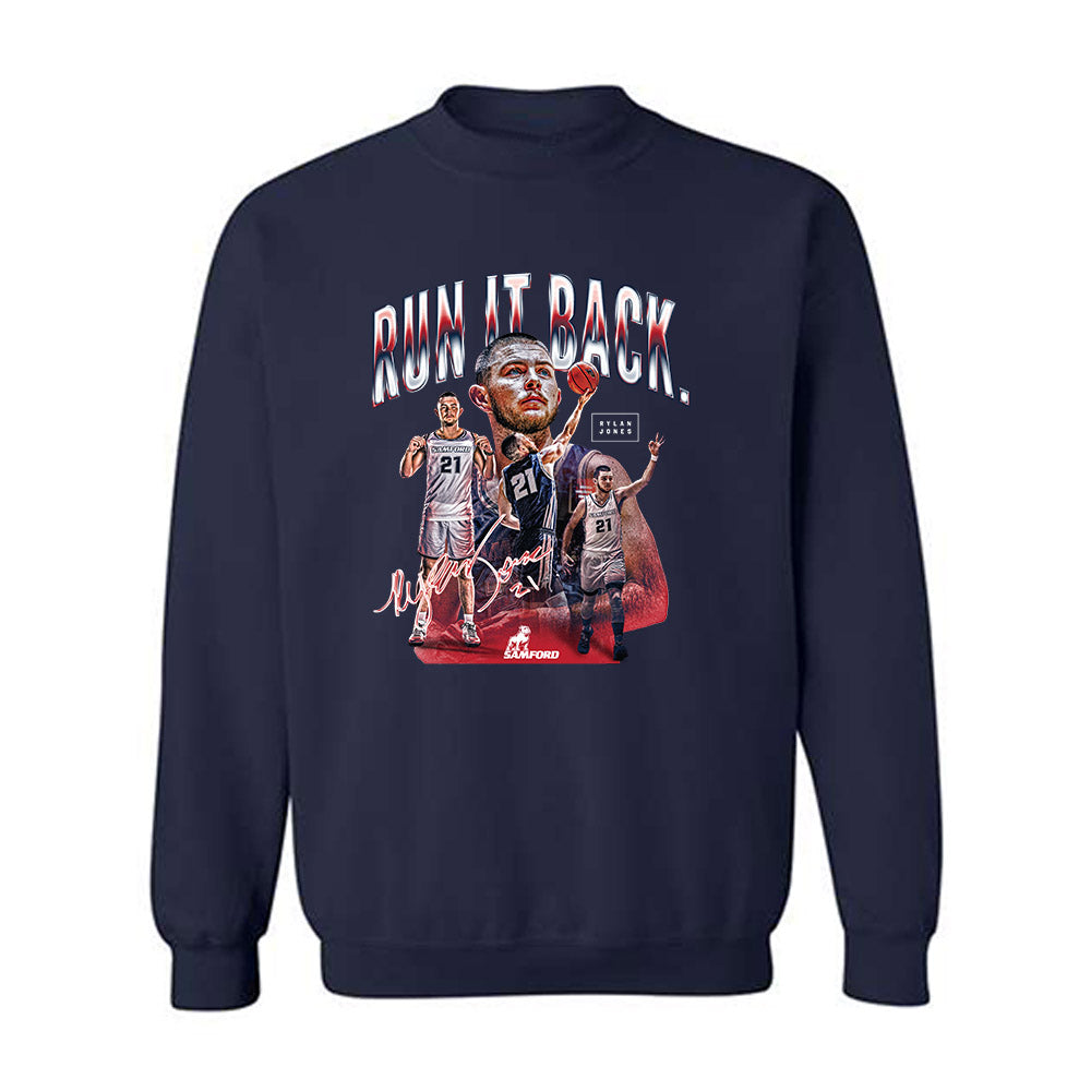 Samford - NCAA Men's Basketball : Rylan Jones - Player Collage Crewneck Sweatshirt