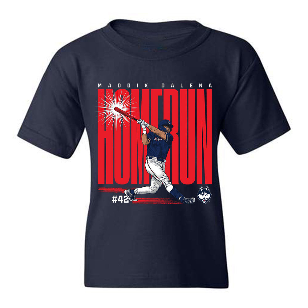 UConn - NCAA Baseball : Maddix Dalena - Youth T-Shirt Individual Caricature