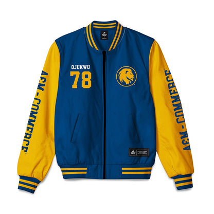 Texas A&M Commerce - NCAA Football : Ikemefuna Ojukwu - Bomber Jacket-0