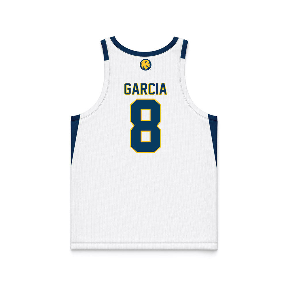 ETAMU - NCAA Men's Basketball : Damian Garcia - White Basketball Jersey-1