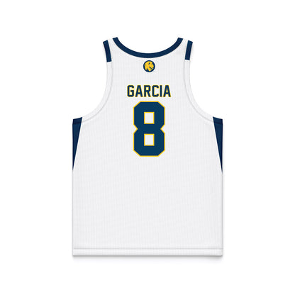 ETAMU - NCAA Men's Basketball : Damian Garcia - White Basketball Jersey-1
