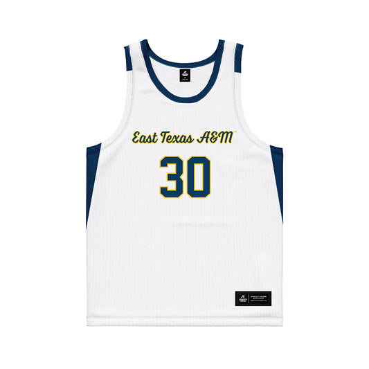 ETAMU - NCAA Men's Basketball : Alex Mccray - White Basketball Jersey-0