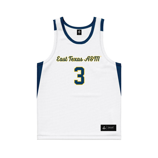 ETAMU - NCAA Men's Basketball : Mykol Sanchez Vega - White Basketball Jersey-0