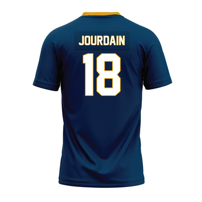 Texas A&M Commerce - NCAA Football : Christian Jourdain - Navy Premium Football Jersey-1