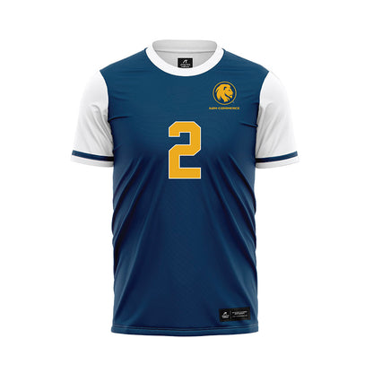 Texas A&M Commerce - NCAA Women's Soccer : Elaina Flores - Navy Soccer Jersey-0