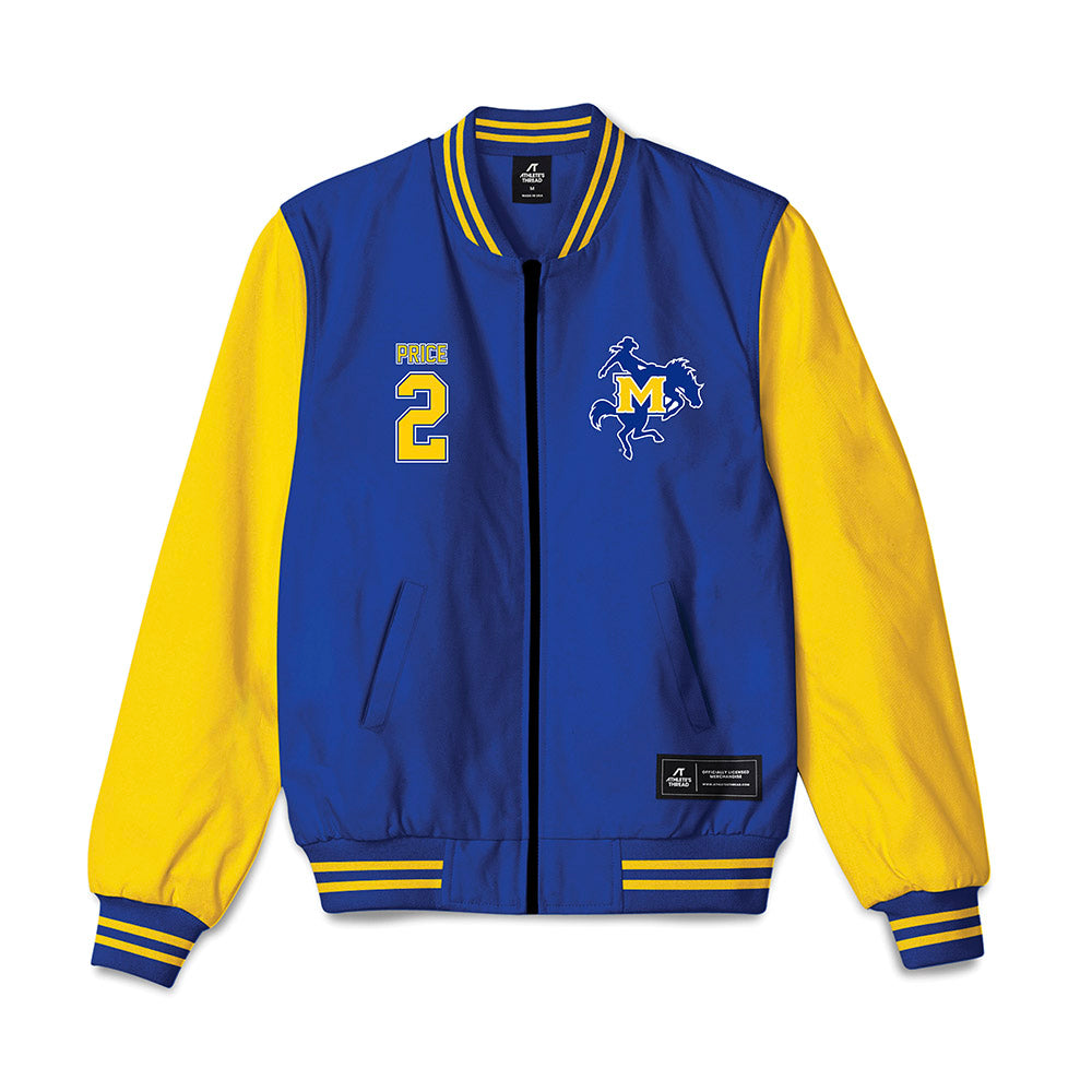 McNeese State - NCAA Football : Maurquel Price - Bomber Jacket-0
