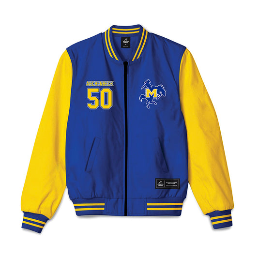 McNeese State - NCAA Football : Eric Aschenbeck - Bomber Jacket-0