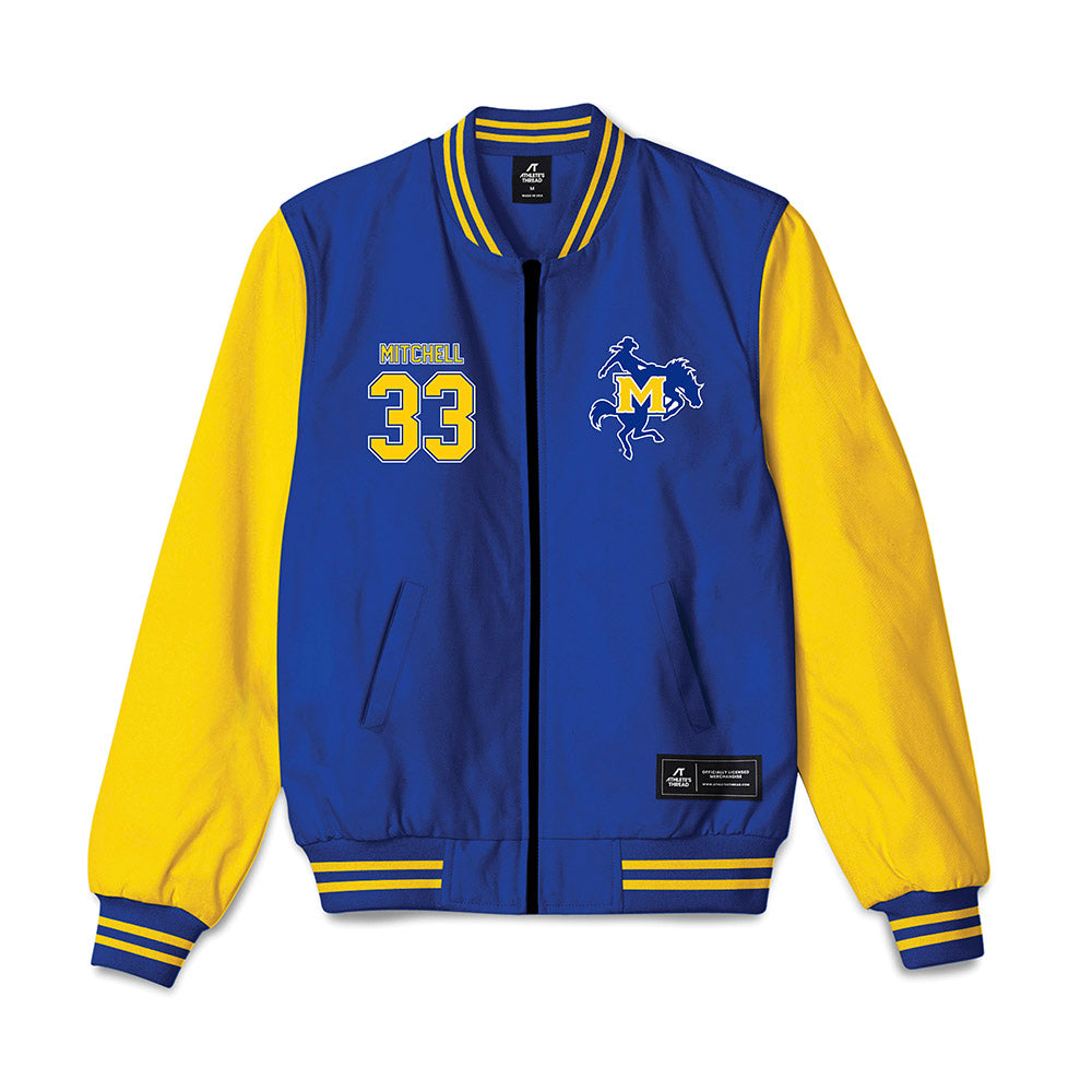 McNeese State - NCAA Football : Jaiden Mitchell - Bomber Jacket-0