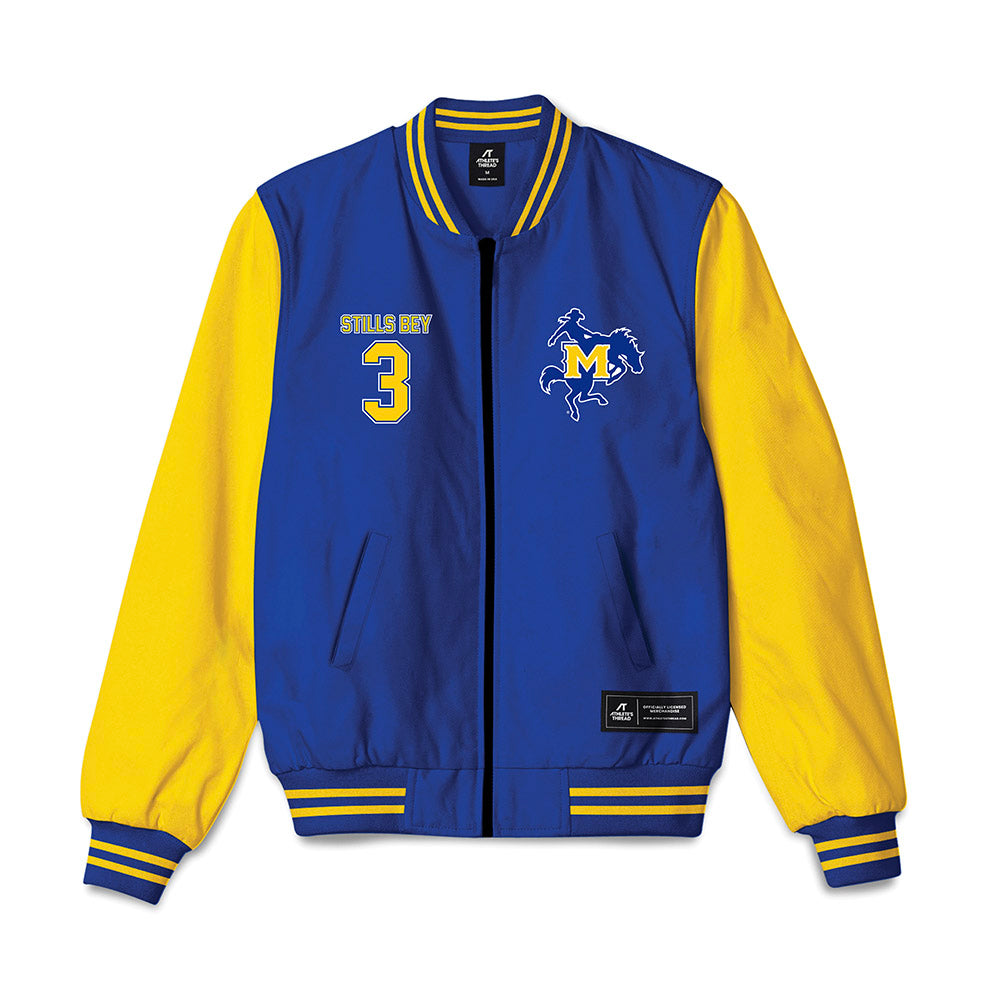McNeese State - NCAA Football : Safir Stills Bey - Bomber Jacket-0