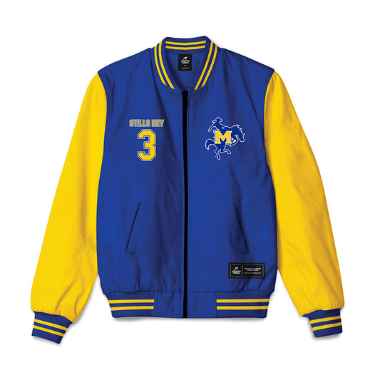 McNeese State - NCAA Football : Safir Stills Bey - Bomber Jacket-0