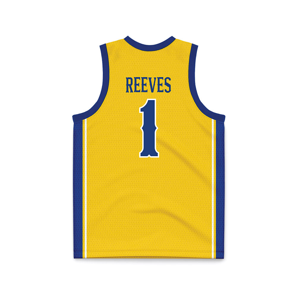 McNeese State - NCAA Women's Basketball : Azjah Reeves - Yellow Basketball Jersey-1