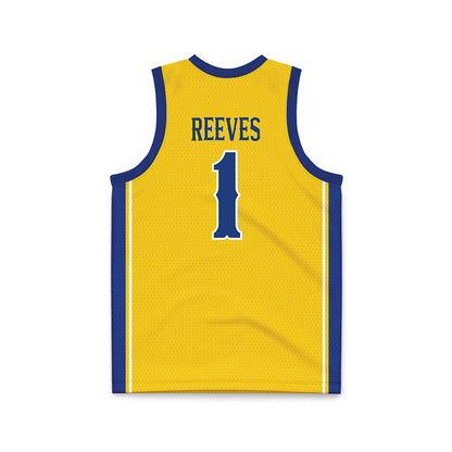 McNeese State - NCAA Women's Basketball : Azjah Reeves - Yellow Basketball Jersey-1