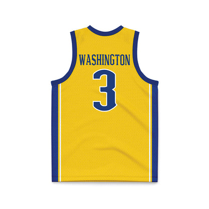 McNeese State - NCAA Women's Basketball : Allasia Washington - Yellow Basketball Jersey-1