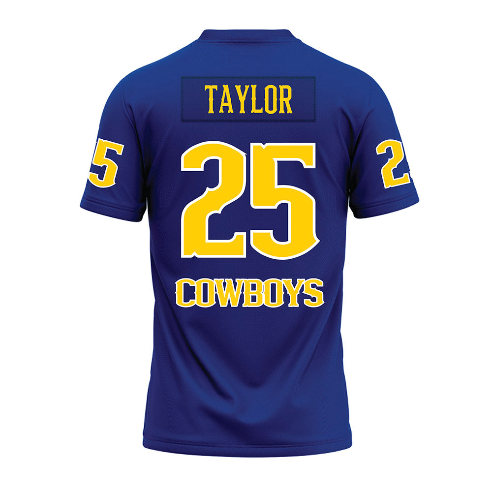 McNeese State - NCAA Football : Morris Taylor - Blue Premium Football Jersey-1