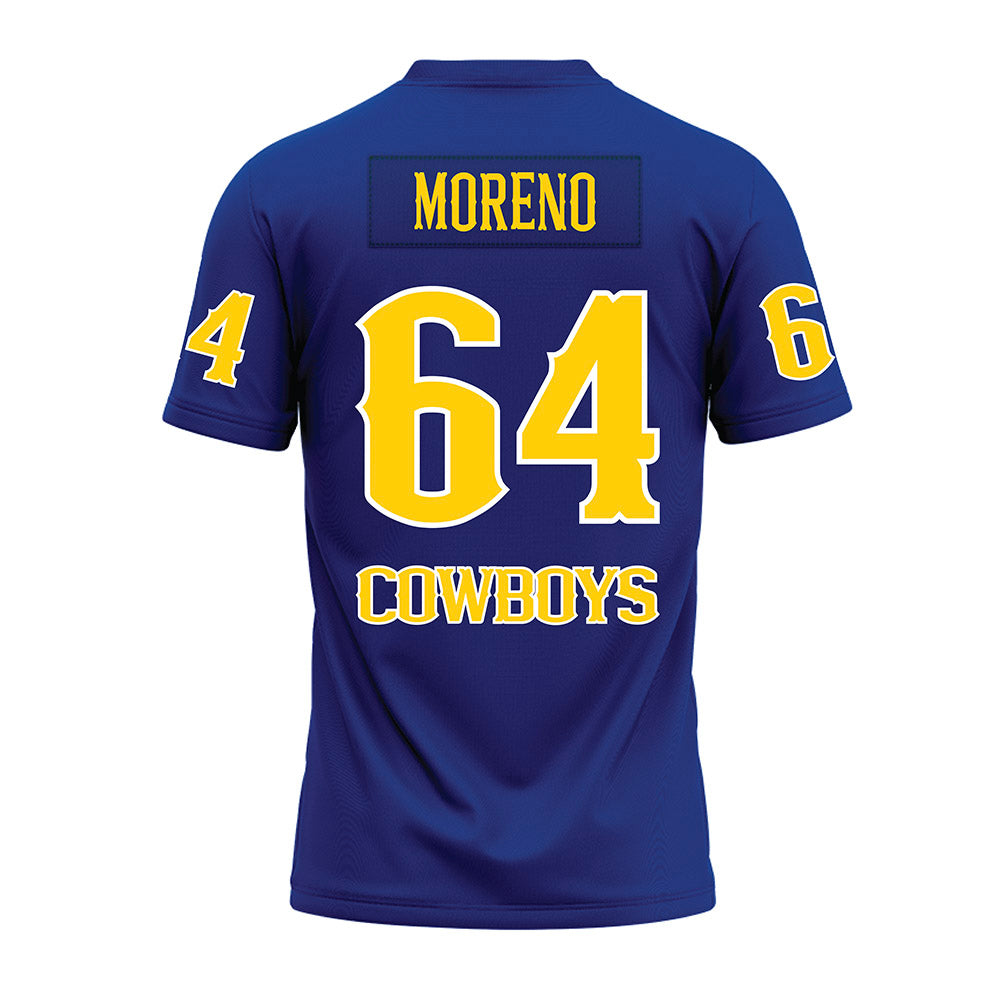 McNeese State - NCAA Football : Luis Moreno - Blue Premium Football Jersey-1