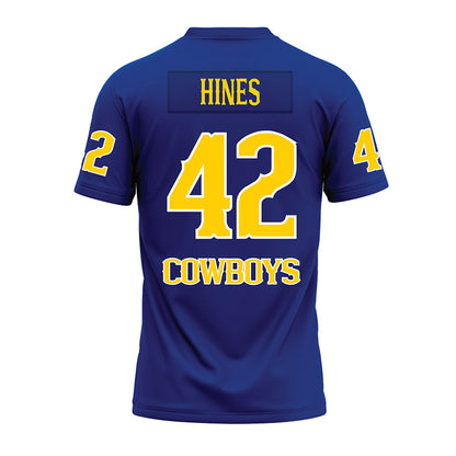 McNeese State - NCAA Football : Kesean Hines - Blue Premium Football Jersey-1