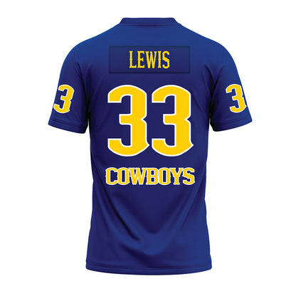 McNeese State - NCAA Football : Sandy Lewis - Blue Premium Football Jersey-1