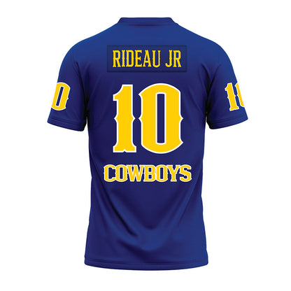 McNeese State - NCAA Football : Kevin Rideau Jr - Blue Premium Football Jersey-1