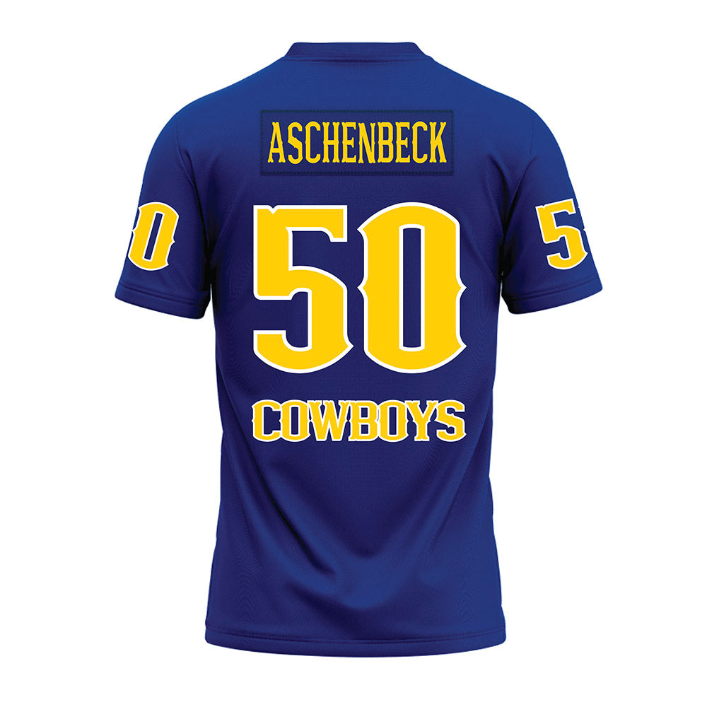McNeese State - NCAA Football : Eric Aschenbeck - Blue Premium Football Jersey-1