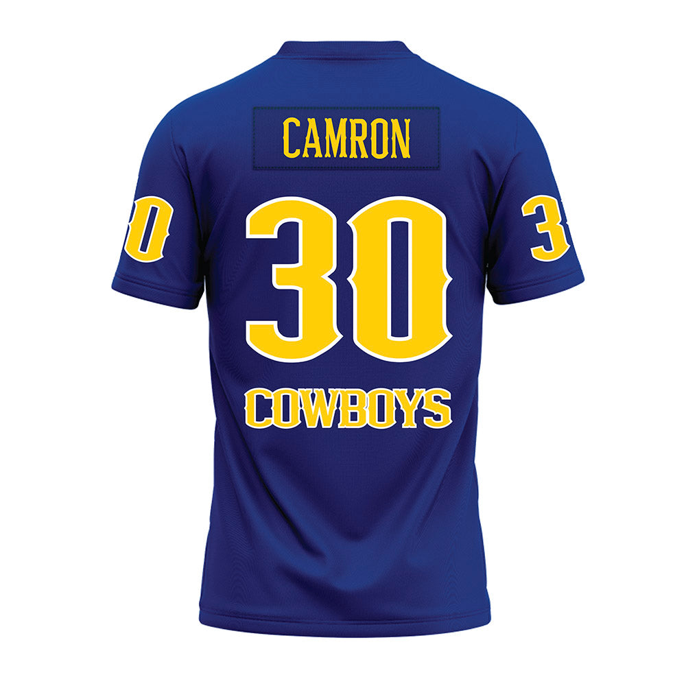 McNeese State - NCAA Football : Deaglan Camron - Blue Premium Football Jersey-1