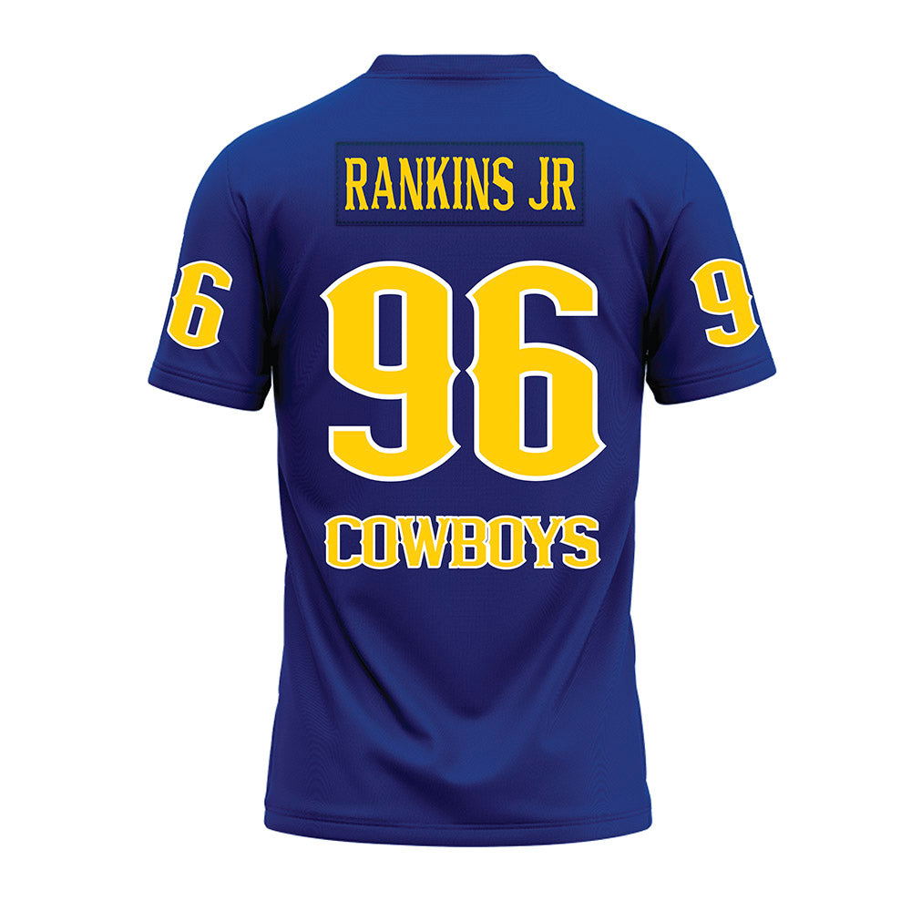 McNeese State - NCAA Football : Devwin Rankins Jr - Blue Premium Football Jersey-1