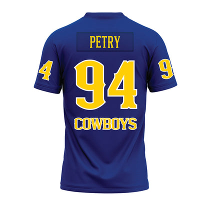 McNeese State - NCAA Football : Carter Petry - Blue Premium Football Jersey-1