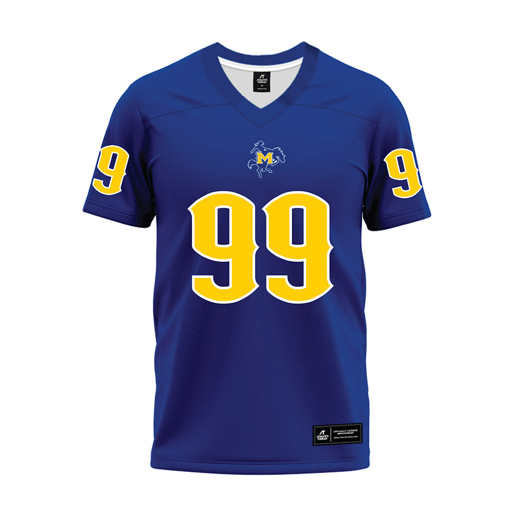McNeese State - NCAA Football : Dominick Bolden - Blue Premium Football Jersey-0