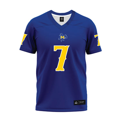 McNeese State - NCAA Football : trevonte citizen - Blue Premium Football Jersey-0