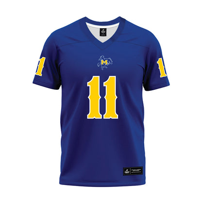 McNeese State - NCAA Football : Cody Smith - Blue Premium Football Jersey-0