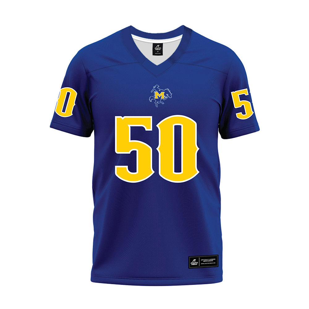 McNeese State - NCAA Football : Eric Aschenbeck - Blue Premium Football Jersey-0