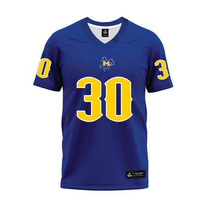 McNeese State - NCAA Football : Deaglan Camron - Blue Premium Football Jersey-0