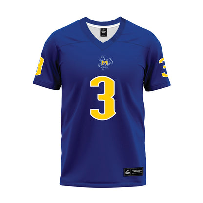 McNeese State - NCAA Football : Safir Stills Bey - Blue Premium Football Jersey-0