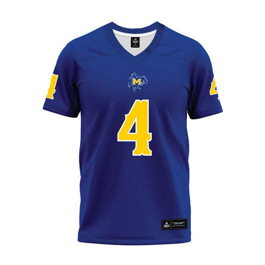 McNeese State - NCAA Football : Jake Strong - Blue Premium Football Jersey-0